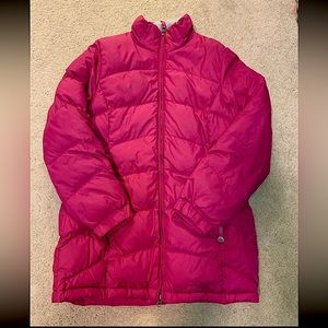 Pink puffer jacket L.L. Bean